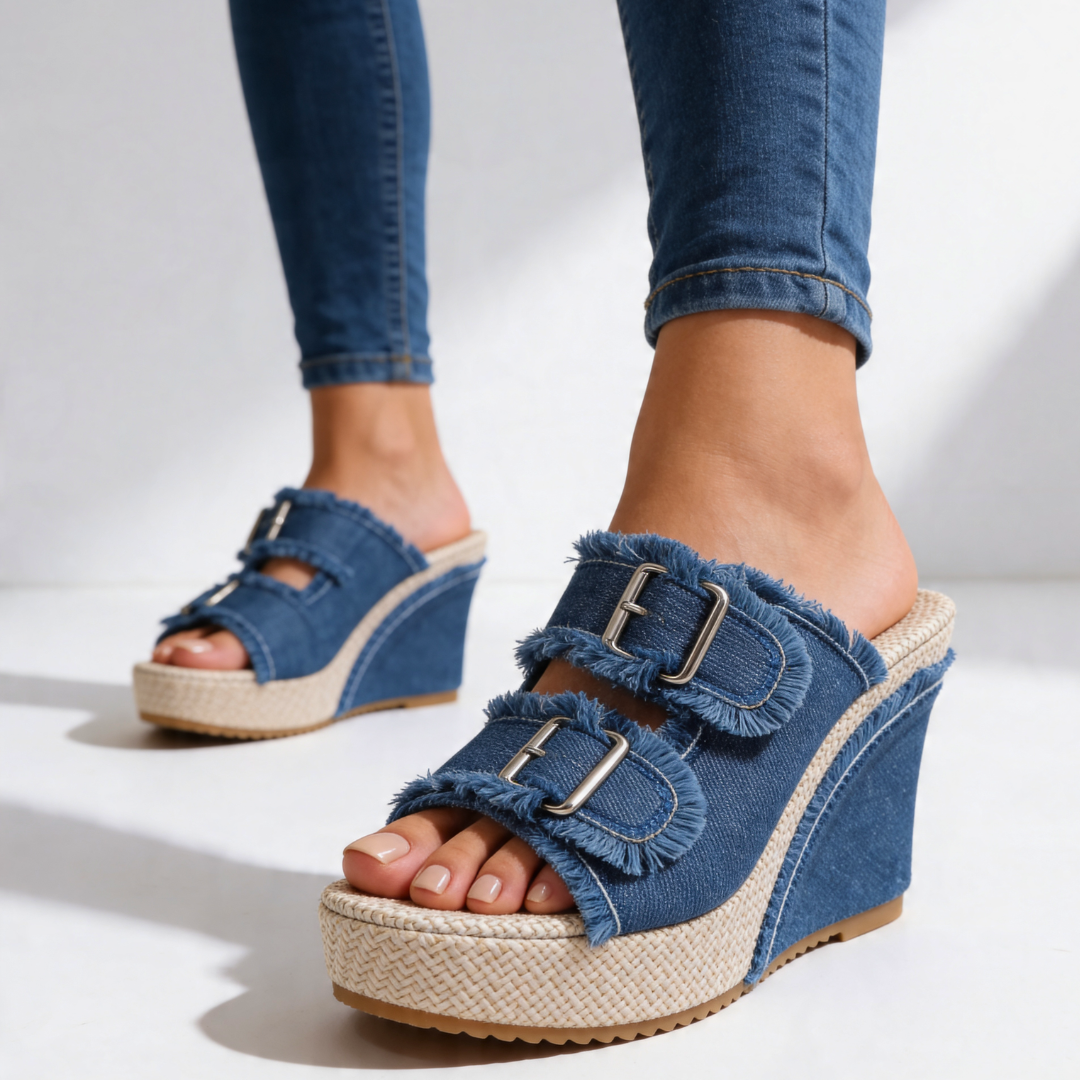 Harper Lane Denim Wedge