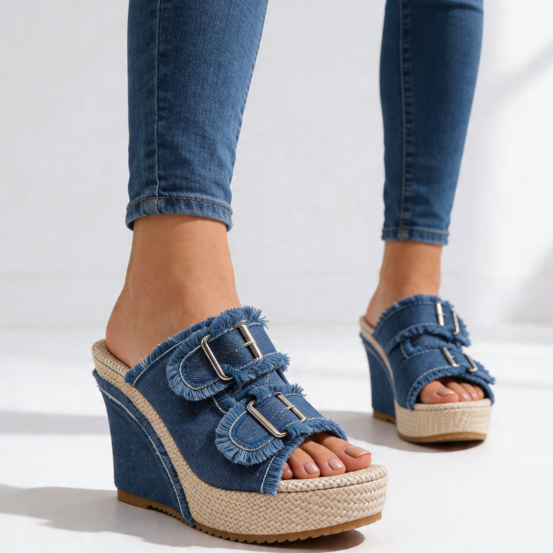 Harper Lane Denim Wedge