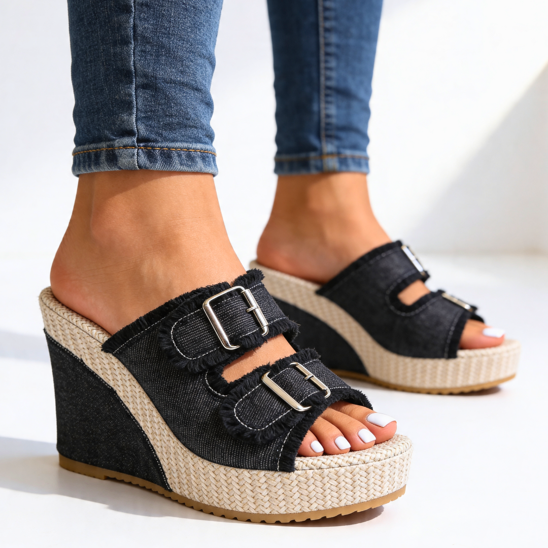 Harper Lane Denim Wedge